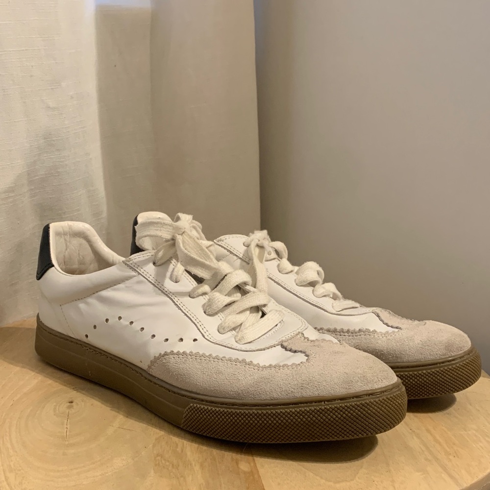 Massimo Dutti Leather Trainers Sneakers 41‎